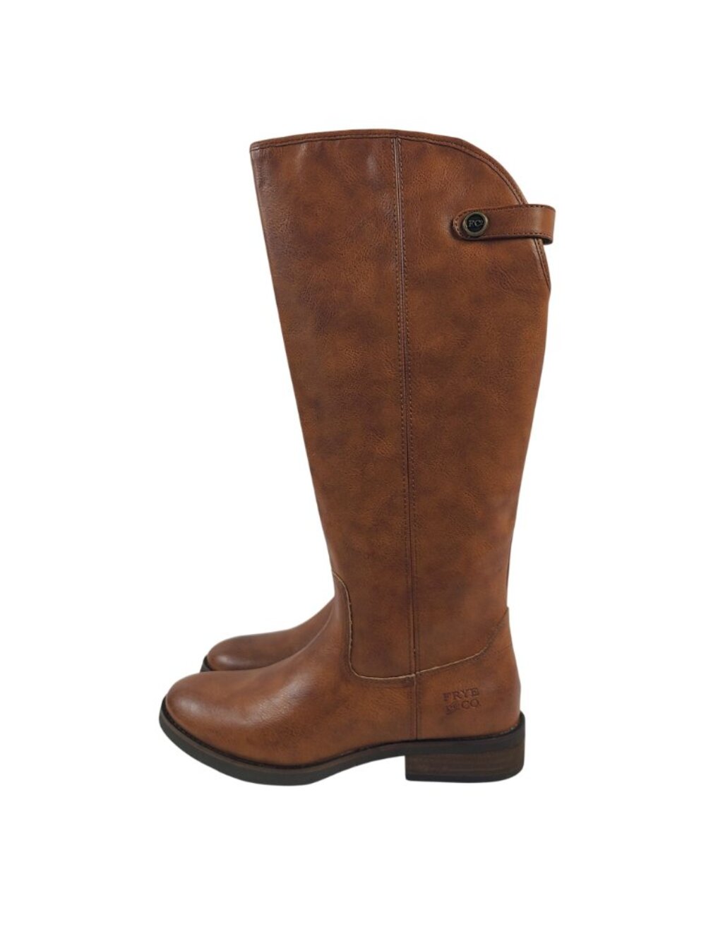 NEW Frye & Co. Kellie Button Tall Cognac Brown Riding Boots Size 10M - Picture 5 of 8